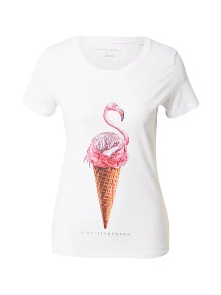 EINSTEIN & NEWTON Tricou Flamingo Ice / roz / maro / roz închis / castaniu alb