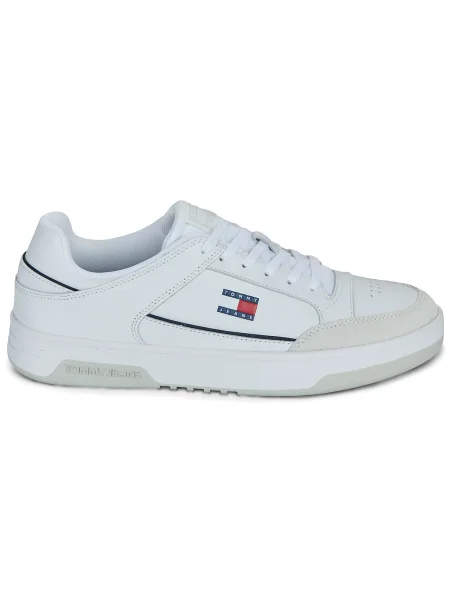 Sneakerși Tommy Jeans din piele alb