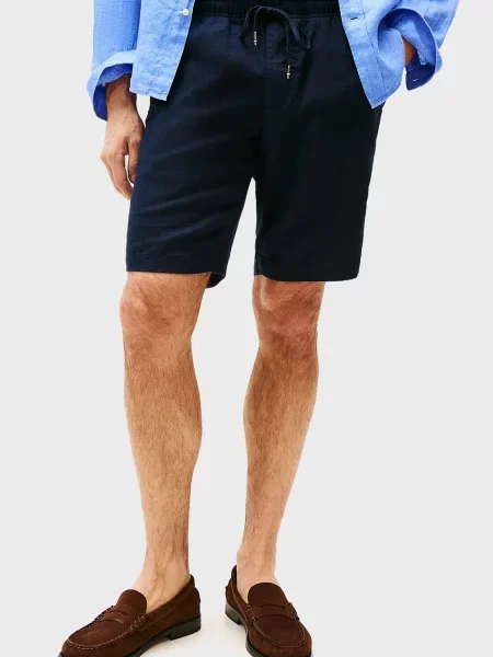 Лляні шорти Tommy Hilfiger сині
