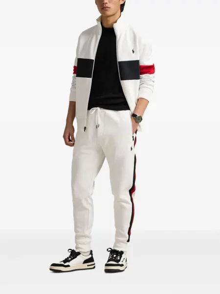 Slip de baie Polo Ralph Lauren alergare cu cordon cu imagine alb