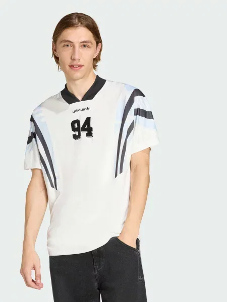 Переработанный футболка Adidas белая