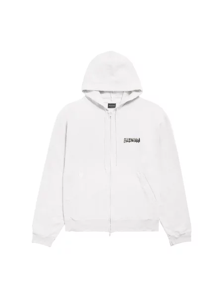 Bluza z kapturem Balenciaga z kapturem biała