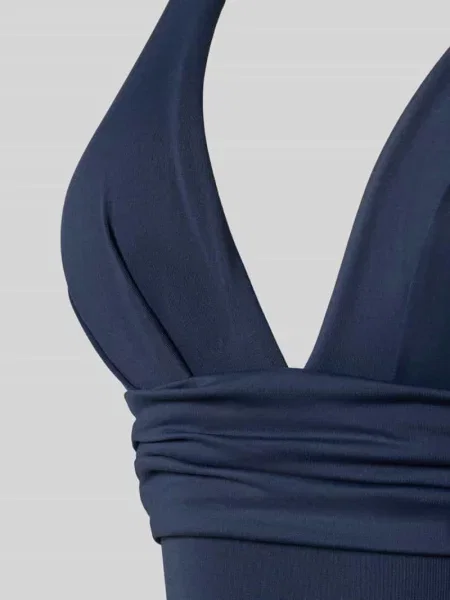 Body z dekoltem w serek Seafolly granatowy