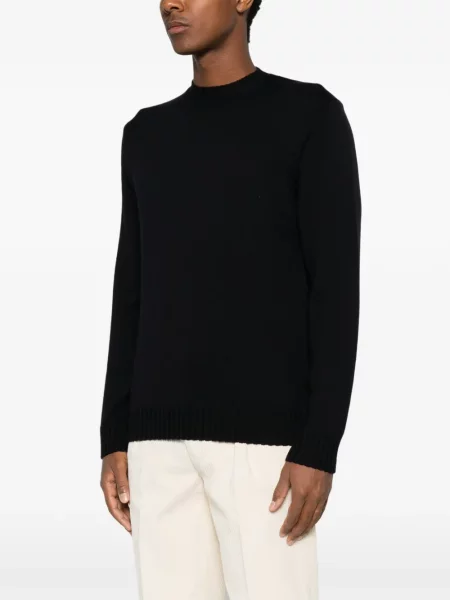 Pulover Heritage cu decolteu rotund negru
