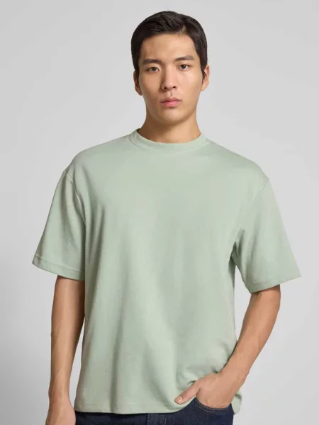 Koszulka o kroju oversized z mieszanki bawełny Model LOOSEOSCAR' Selected Homme