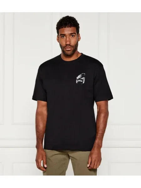 BOSS ORANGE Tricou Te_section | negru