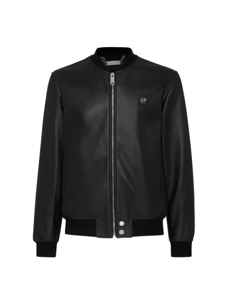 Kurtka skórzana Philipp Plein czarna
