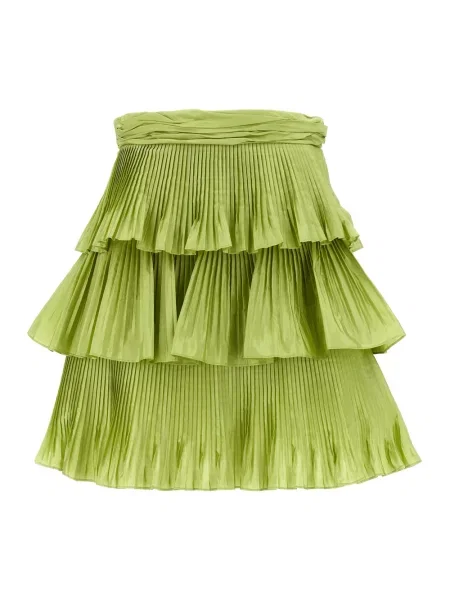 Lniana spódnica Valentino Garavani zielona