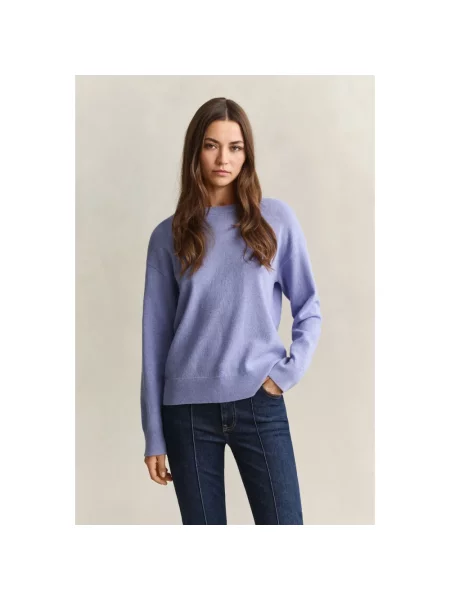Sweter Gant wełniany fioletowy
