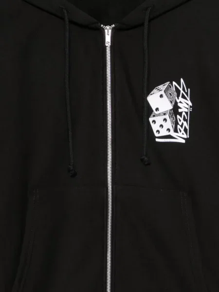 Mikina s kapucí Stussy černá