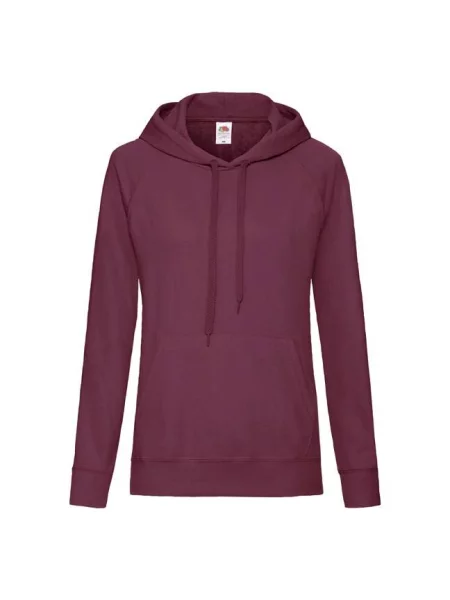 Majica s kapuljačom Fruit Of The Loom bordo