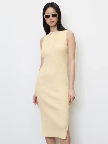 Marc O’Polo Сукня міді без підкладки бежевий