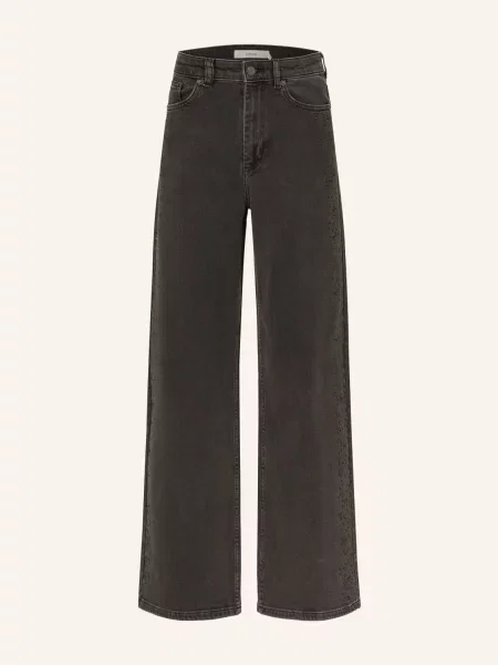 Inwear Široké Džíny Junaiw Aalia S Ozdobnými Kamínky dark grey wash denim šedé