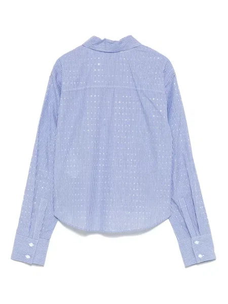 Cămașă Dkny cu dungi din poplin albastru