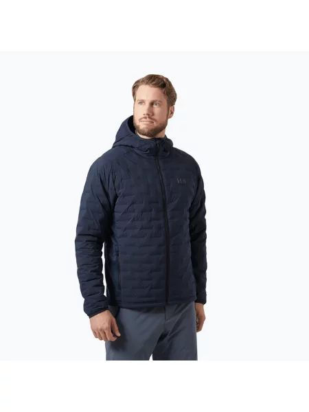 Мъжко яке за ветроходство Helly Hansen HP Hybrid Stretch Hooded Insulator navy синьо