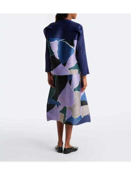 Fustă midi Pleats Please Issey Miyake cu imagine