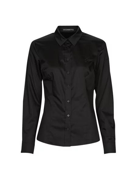 Dugo košulja Guess sa dugačkim rukavima crna