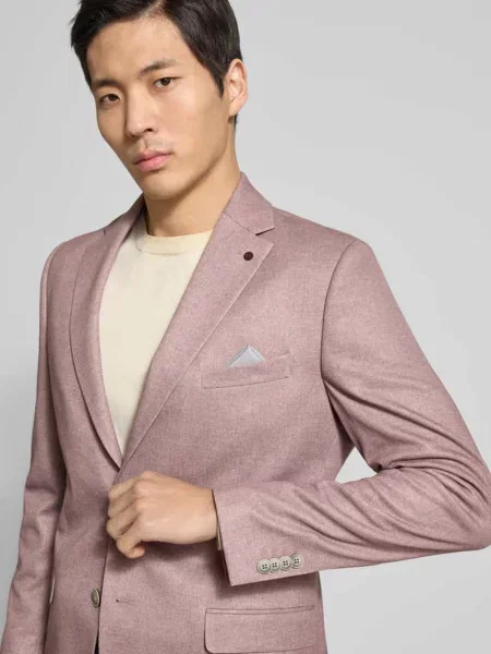 Marynarka na 2 o kroju slim fit z z patką Zuitable
