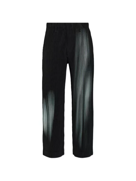Hlače Homme Plissé Issey Miyake s printom crna