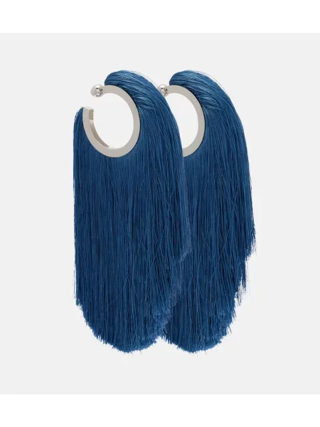 Uhani Alaia z obrobami modra