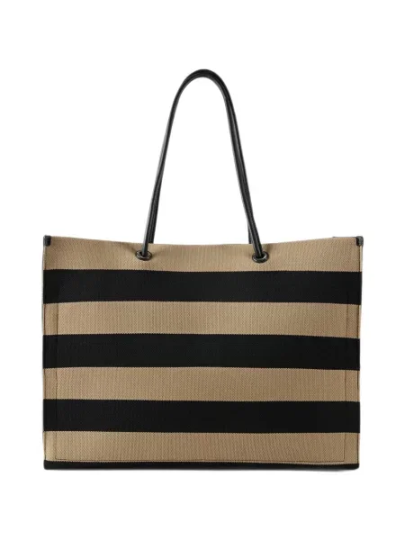 Geantă shopper Bogner cu dungi plasă negru