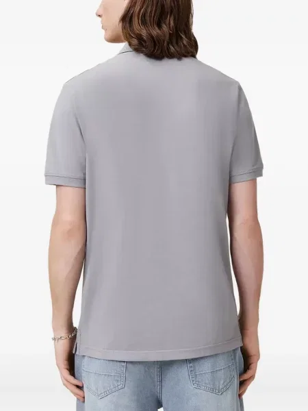 Polo Allsaints cu broderie gri