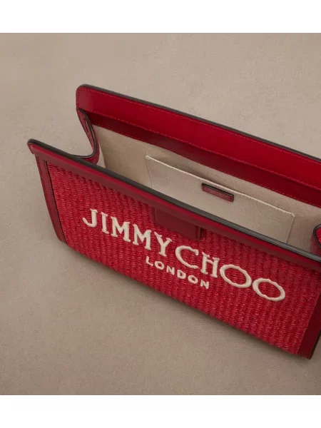 Geantă Jimmy Choo din piele roșu