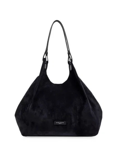 Τσάντα shopper Gianni Chiarini σουέτ μαύρο