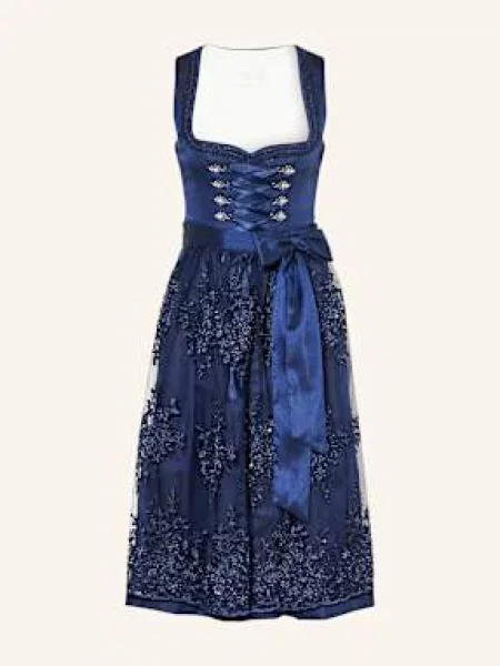 Krüger Sukienka Bawarska blau granatowa