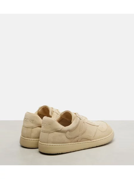 Sneakerși Loewe din piele de căprioară bej
