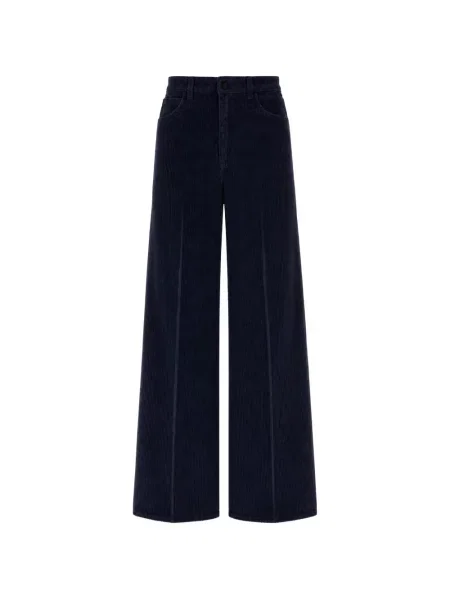 Pantaloni Cruna de catifea cord albastru