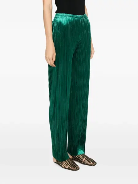 Pantaloni Forte_forte din satin verde