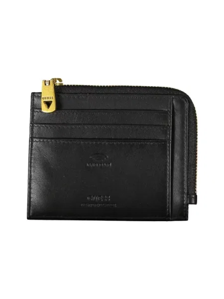 Jeansy Guess eleganckie skórzane czarne