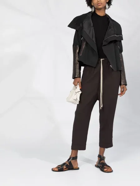 Kožená bunda Rick Owens černá