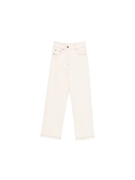 Jeansy Max Mara z dżerseju beżowe