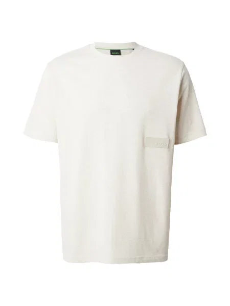 BOSS Tricou Structure amestacat alb
