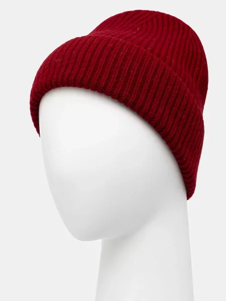 Шерстяная шапка Answear.lab бордовая