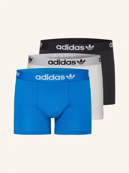 Adidas Originals Boxerky Comfort Flex Cotton 3 Kusy V Balení černá/ bílá/ modrá bílé