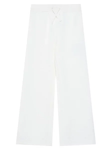 Guess Παντελόνι φόρμας Εκρού Wide Leg