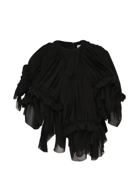 Bluză Comme Des Garçons cu volane negru