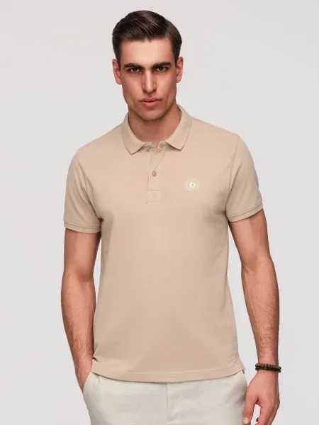 Tricou polo Ombre alb