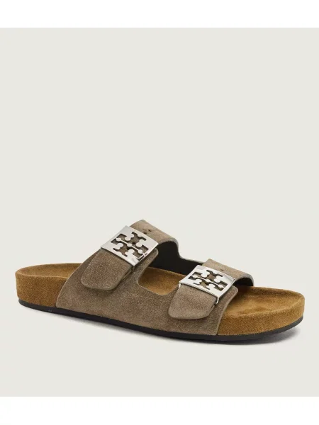 TORY BURCH Șlapi Mellow | piele întoarsă bej