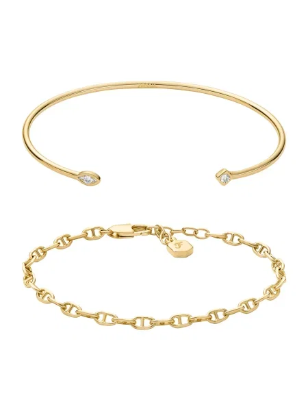 Brăţară Fossil transparente auriu