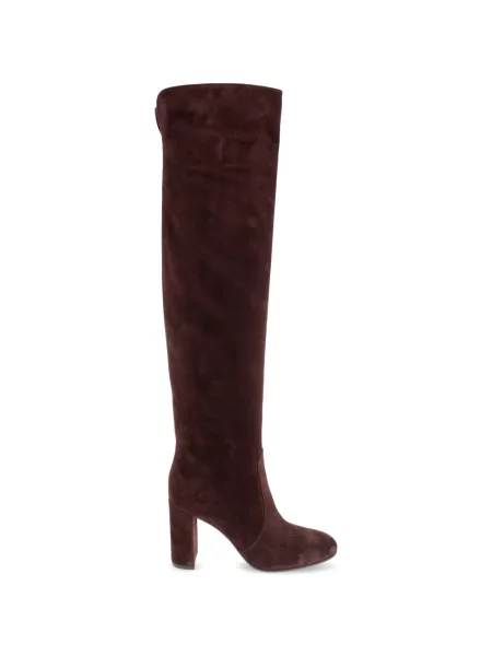 Botine Gianvito Rossi din piele de căprioară roșu