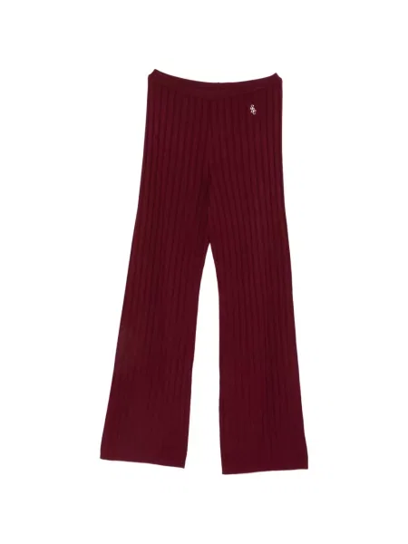 Pantaloni palazzo Sporty & Rich tricotate roșu