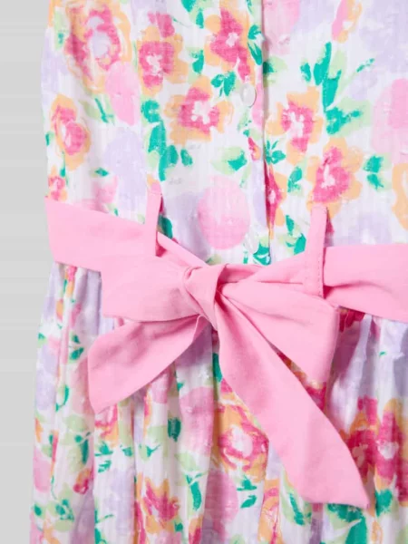 Sukienka o kroju regular fit z kwiatowym nadrukiem na całej powierzchni Happy Girls