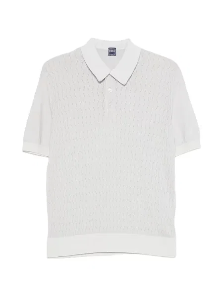 Tricou polo Fedeli tricotate gri