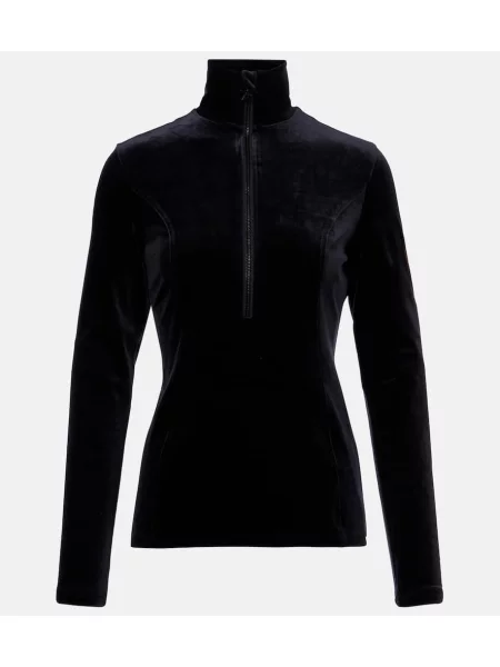 Aksamitny jeździć na nartach garnitur Goldbergh z zamkiem błyskawicznym do połowy czarny