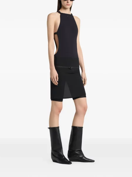 Pantaloni scurți Courreges negru