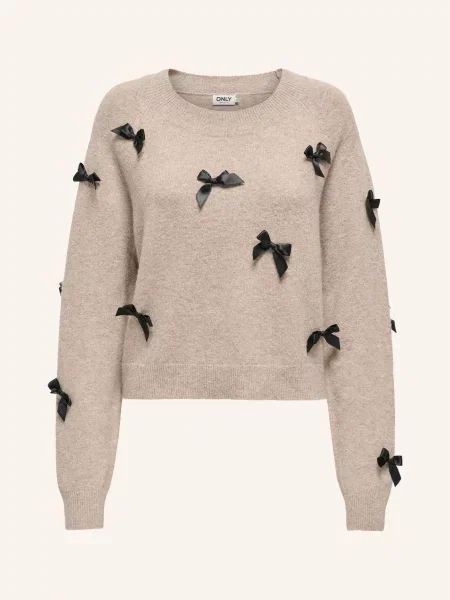Only Sweter beige czarny